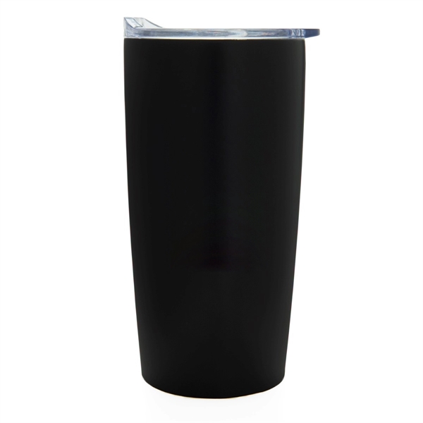 This 20 oz. Stainless Steel Custom Tumbler with Plastic Liner keeps... from ASI 71685 Midnite Snax®