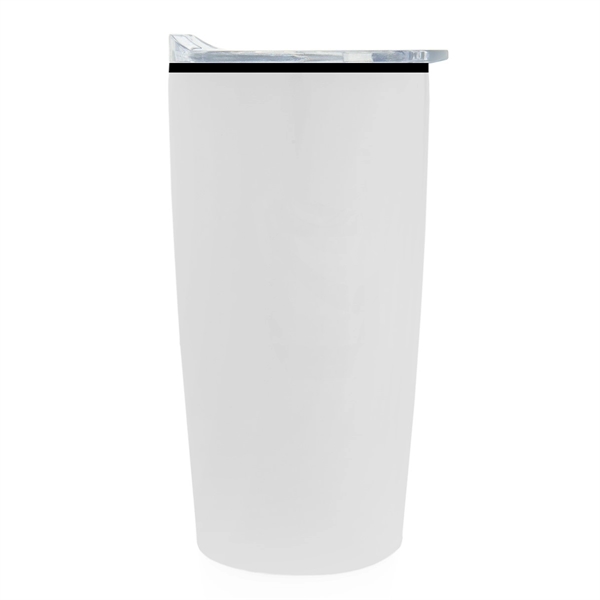 This 20 oz. Stainless Steel Custom Tumbler with Plastic Liner keeps... from ASI 71685 Midnite Snax®