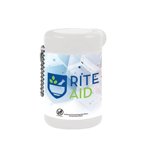 30 antibacterial wet wipes in a container offered in a variety... from ASI 90807 Tekweld