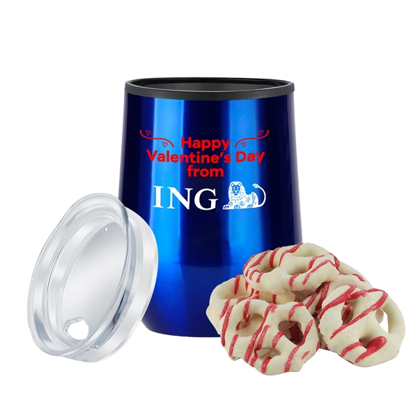 This 12 oz. Stemless Stainless Custom Wine Tumbler w/ Plastic Lining... from ASI 71685 Midnite Snax®