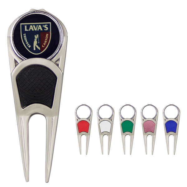 Divot tool with a clip, ball marker, and magnet.... from ASI 57653 Gold Bond