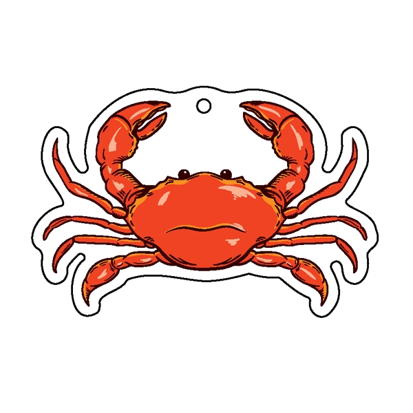 Crab shaped acrylic keychain with 1" split ring and customization.... from ASI 72521 Morris Magnets / Laser Cuts