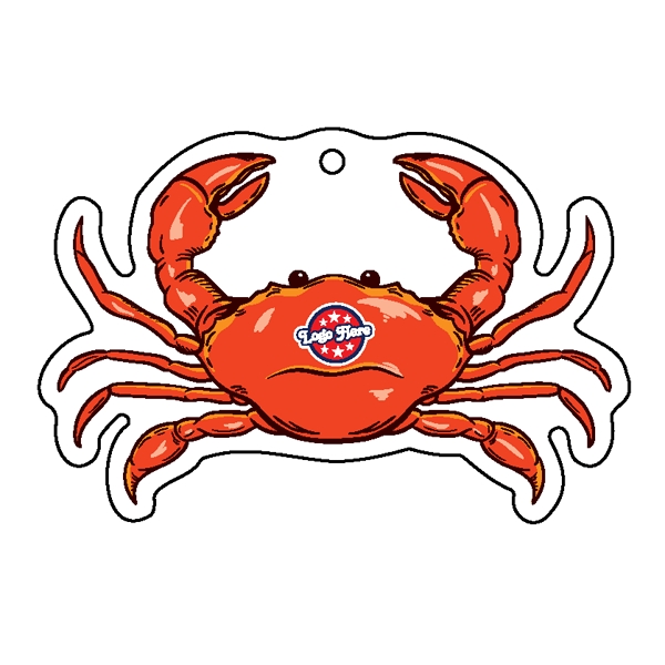 Crab shaped acrylic keychain with 1" split ring and customization.... from ASI 72521 Morris Magnets / Laser Cuts