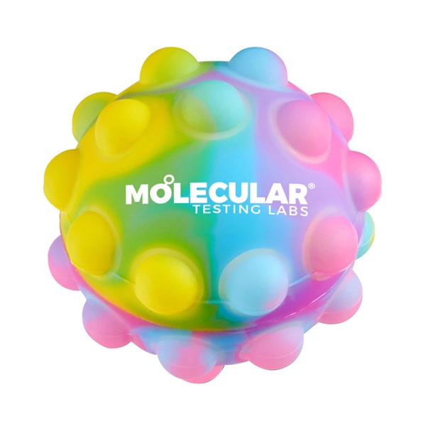 2.5" x 2.5" x 2.5" Push Pop silicone fidget ball with... from ASI 63549 Jornik Manufacturing Corp