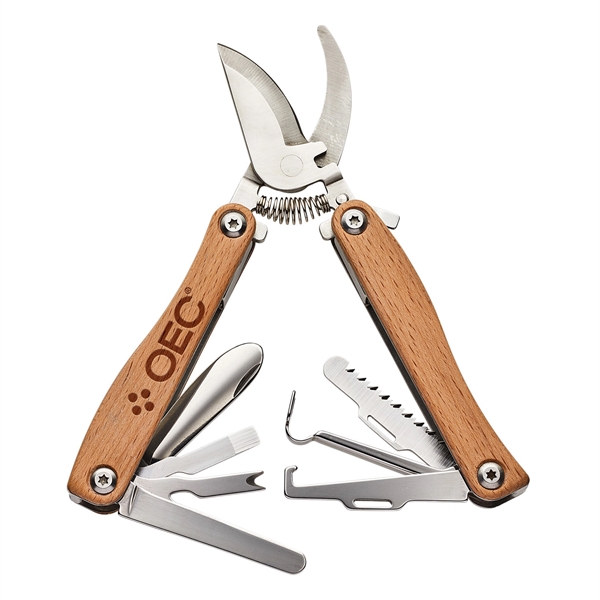 Stainless-steel implements with wood handles includes garden pruning shears, flat screwdriver,... from ASI 46170 Compass Industries Inc