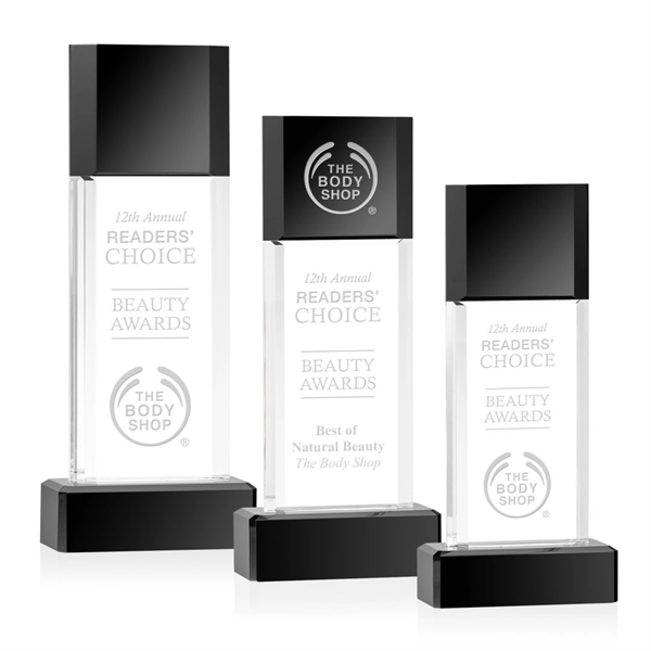 The striking Middlesex Award combines black and clear optical crystal for... from ASI 84592 St Regis Group / St Regis