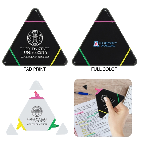 This tri color highlighter features green, pink and yellow colors with... from ASI 52710 Lincoln Line