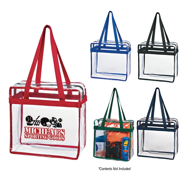 Clear zippered tote made of PVC material... from ASI 61125 Hit Promotional Products / Hit®