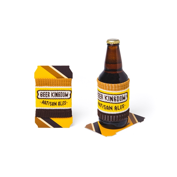 PMS matched knit-in jaquard nylon can cozy.... from ASI 45657 Pop! Promos