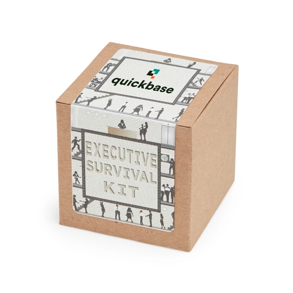 Executive survival kit with a 2" metal spring and robodroid wooden... from ASI 63549 Jornik Manufacturing Corp