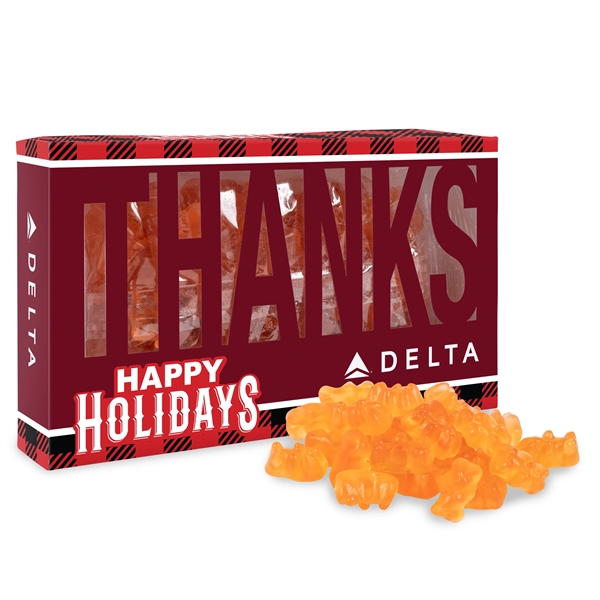 Champagne Gummy Bears With Thanks Die Cut Box.... from ASI 44900 NC Custom (CI/Lanco) / Chocolate Inn