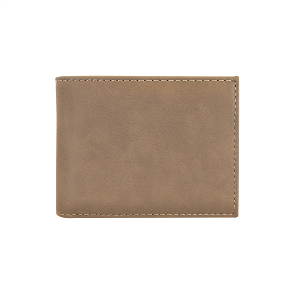 4 1/2" x 3 1/2" x 3/4" PU leatherette bifold wallet... from ASI 74601 Calico