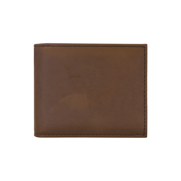 4 1/2" x 3 1/2" x 3/4" PU leatherette bifold wallet... from ASI 74601 Calico