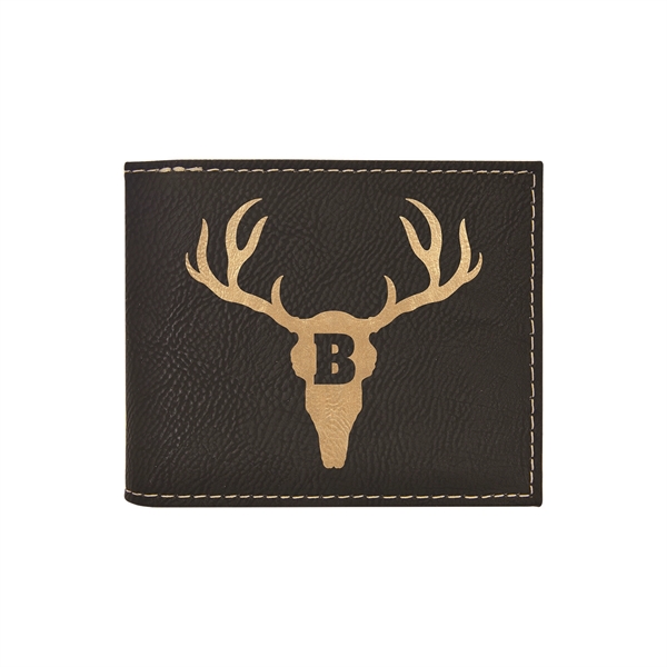 4 1/2" x 3 1/2" x 3/4" PU leatherette bifold wallet... from ASI 74601 Calico