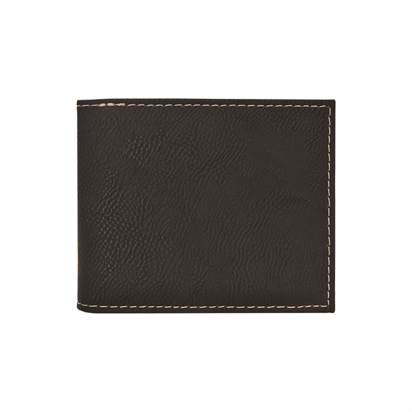 4 1/2" x 3 1/2" x 3/4" PU leatherette bifold wallet... from ASI 74601 Calico