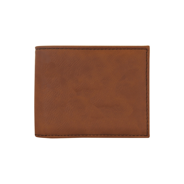 4 1/2" x 3 1/2" x 3/4" PU leatherette bifold wallet... from ASI 74601 Calico