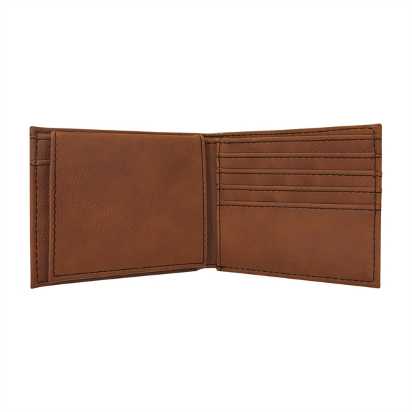 4 1/2" x 3 1/2" x 3/4" PU leatherette bifold wallet... from ASI 74601 Calico