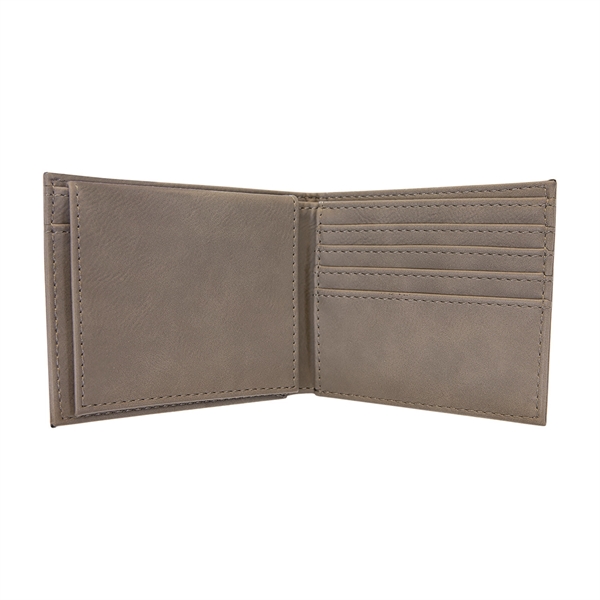 4 1/2" x 3 1/2" x 3/4" PU leatherette bifold wallet... from ASI 74601 Calico