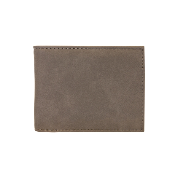 4 1/2" x 3 1/2" x 3/4" PU leatherette bifold wallet... from ASI 74601 Calico