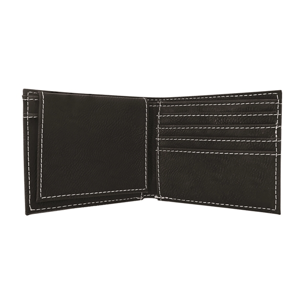 4 1/2" x 3 1/2" x 3/4" PU leatherette bifold wallet... from ASI 74601 Calico