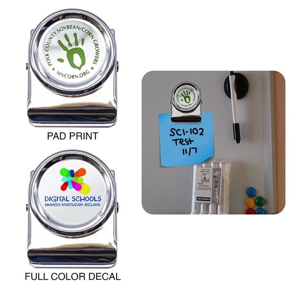 Heavy duty steel magnetic memo clip with spring clip.... from ASI 52710 Lincoln Line
