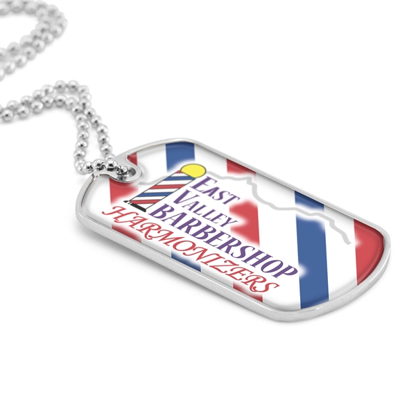 1.125" x 2" die cast zinc alloy dog tag with poly... from ASI 52263 EMT