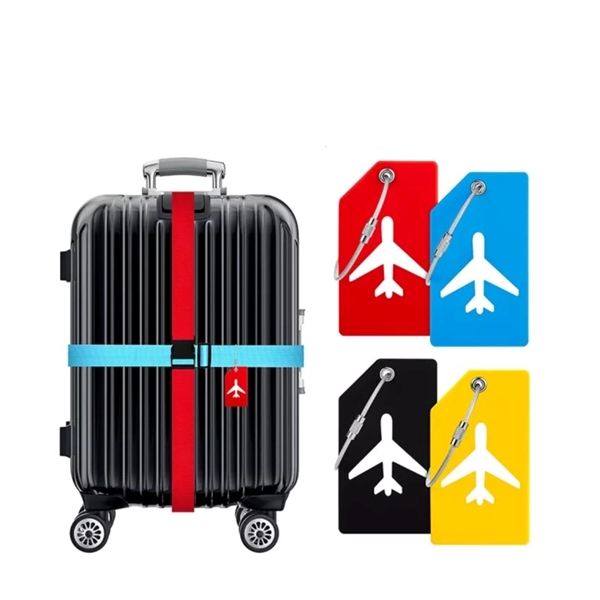 Soft PVC luggage tag with wire and name card plus free... from ASI 37218 Athena Promo (tm)