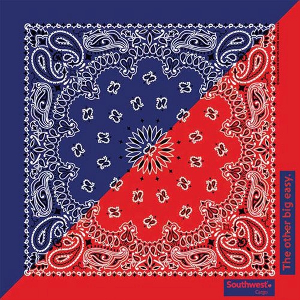 22" x 22" split paisley bandanna with customization options.... from ASI 44020 Bandanna Promotions By CARO-LINE / Bandanna Promotions