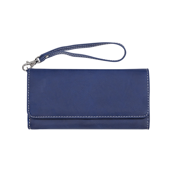 7.5" x 4" Leatherette Wallet with strap. Available in 8 colors.... from ASI 74601 Calico