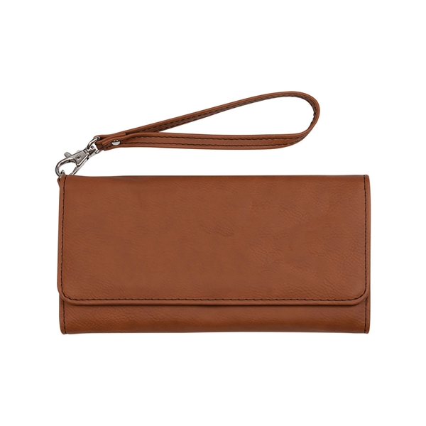 7.5" x 4" Leatherette Wallet with strap. Available in 8 colors.... from ASI 74601 Calico