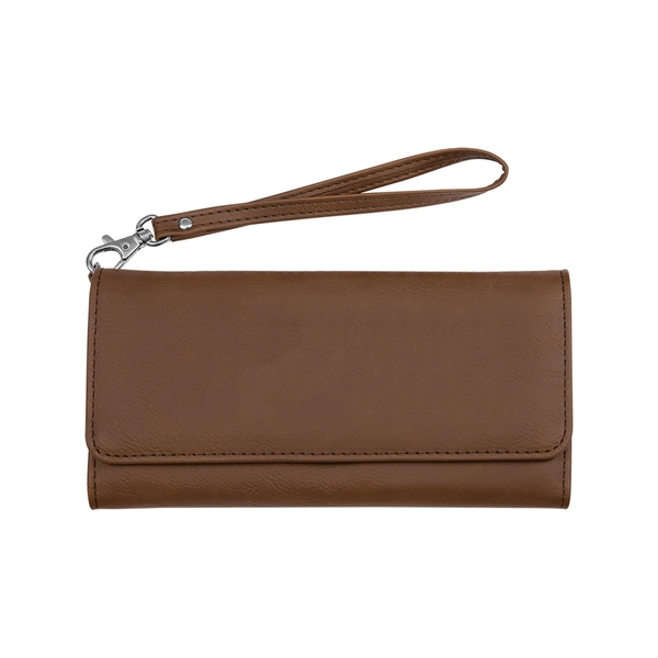 7.5" x 4" Leatherette Wallet with strap. Available in 8 colors.... from ASI 74601 Calico