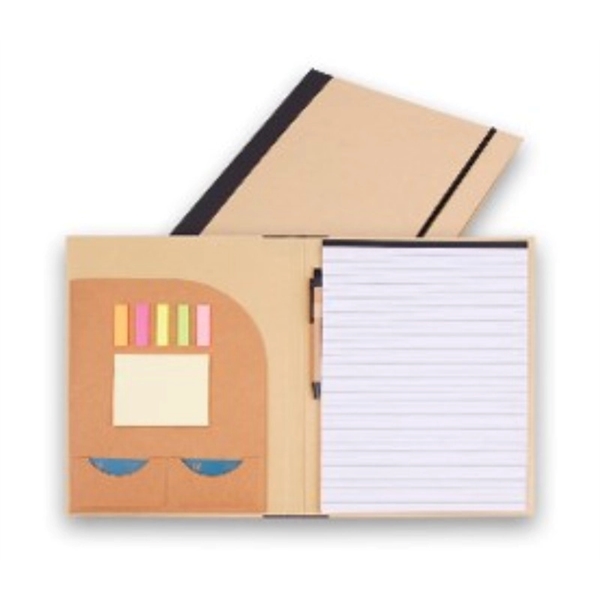 Multi-purpose recycled padfolio plus free 1 color pad or silkscreen imprint... from ASI 37218 Athena Promo (tm)