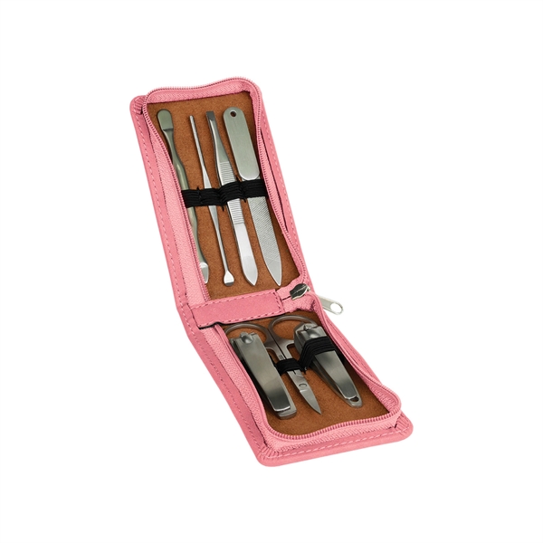 4 1/4" x 2 1/2" x 7/8" Leatherette Manicure Set.... from ASI 74601 Calico