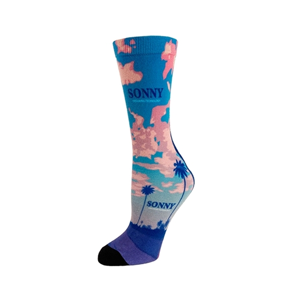 Price includes 360 degree direct digital printing, Socks fit feet that... from ASI 67557 LimeLight Ent / Limelight USA