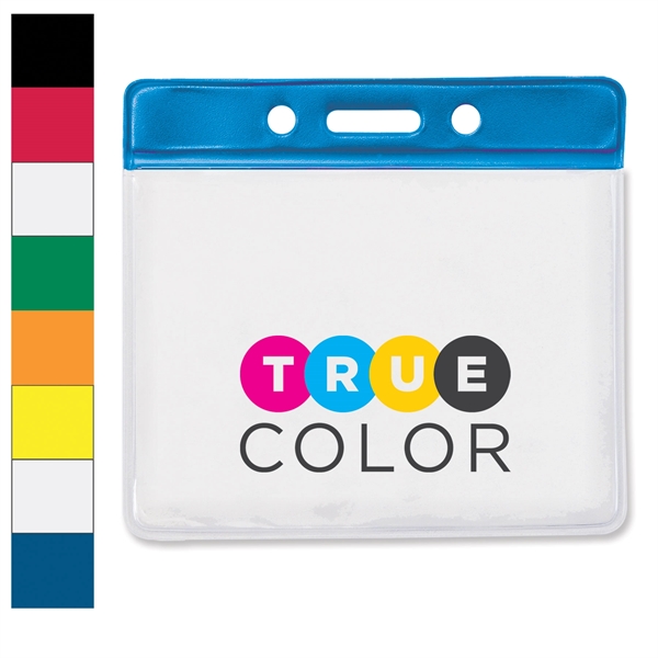 Color-coded vinyl badge holders help you to quickly identify employees or... from ASI 79898 Promovision / PROMOVISION