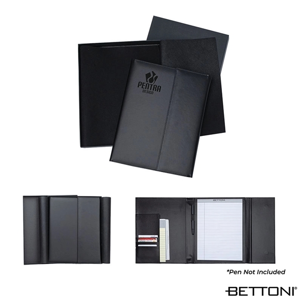 Bettoni® Atrani Bonded Leather Letter Size Padfolio... from ASI 67866 Logomark/Valumark