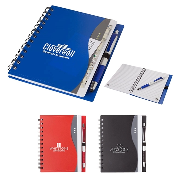 Bellevue Junior Notebook w/Stylus Pen... from ASI 67866 Logomark/Valumark