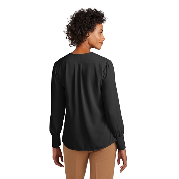 Brooks Brothers Women's Open-Neck Satin Blouse... from ASI 84863 SanMar
