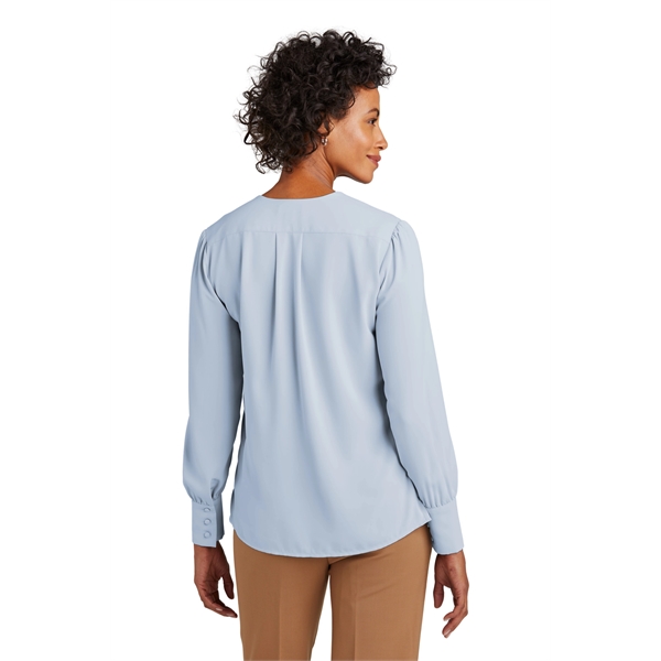 Brooks Brothers Women's Open-Neck Satin Blouse... from ASI 84863 SanMar
