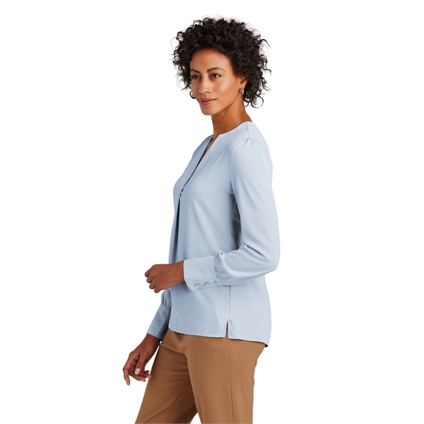 Brooks Brothers Women's Open-Neck Satin Blouse... from ASI 84863 SanMar