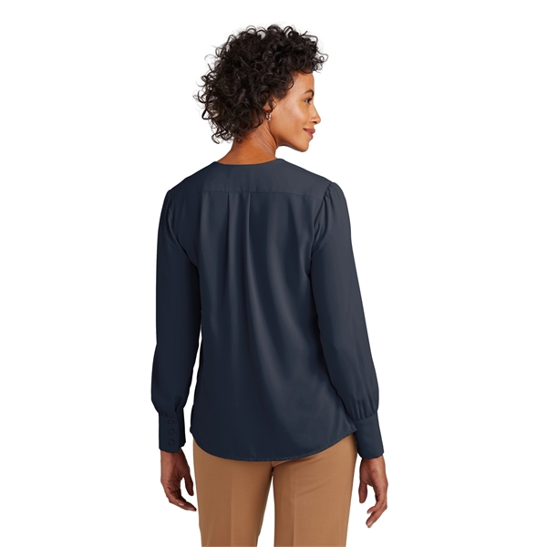 Brooks Brothers Women's Open-Neck Satin Blouse... from ASI 84863 SanMar