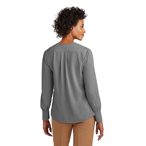 Brooks Brothers Women's Open-Neck Satin Blouse... from ASI 84863 SanMar