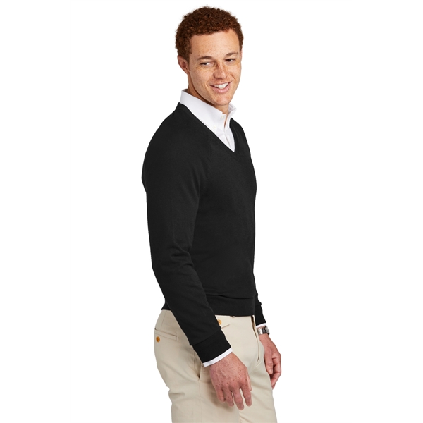 Brooks Brothers Cotton Stretch V-Neck Sweater... from ASI 84863 SanMar