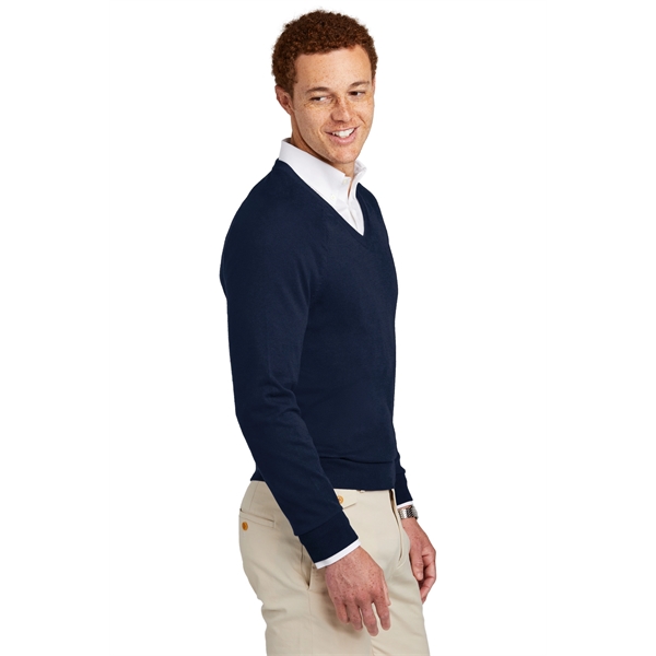 Brooks Brothers Cotton Stretch V-Neck Sweater... from ASI 84863 SanMar