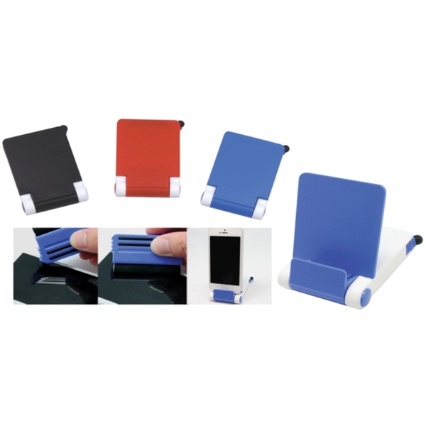 3-in-1 Phone Stand with Stylus and Screen Cleaner plus 1 color... from ASI 37218 Athena Promo (tm)