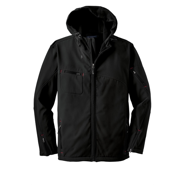 Port Authority Textured Hooded Soft Shell Jacket.... from ASI 84863 SanMar