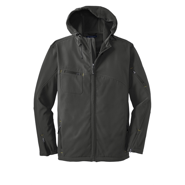 Port Authority Textured Hooded Soft Shell Jacket.... from ASI 84863 SanMar