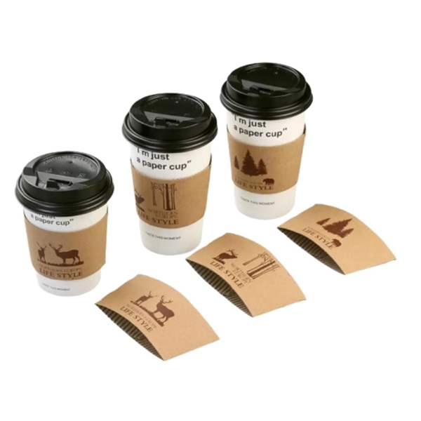 Paper cup sleeve plus free FCP on front side plus shipping... from ASI 37218 Athena Promo (tm)