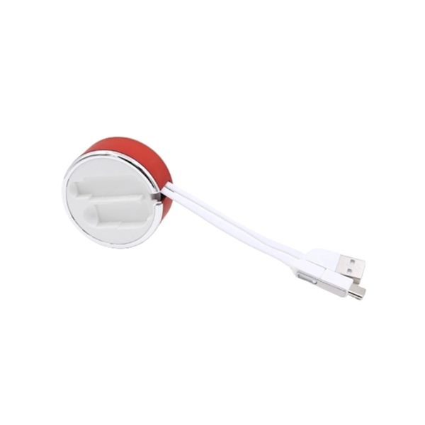2 in 1 retractable charging cable plus free 1 color silkscreen... from ASI 37218 Athena Promo (tm)