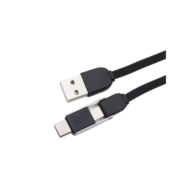2 in 1 retractable charging cable plus free 1 color silkscreen... from ASI 37218 Athena Promo (tm)